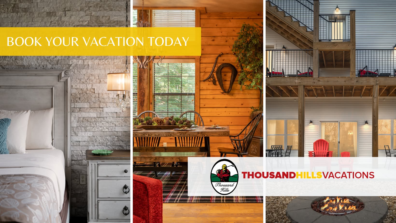 Vacation rental options from Thousand Hills Vacations