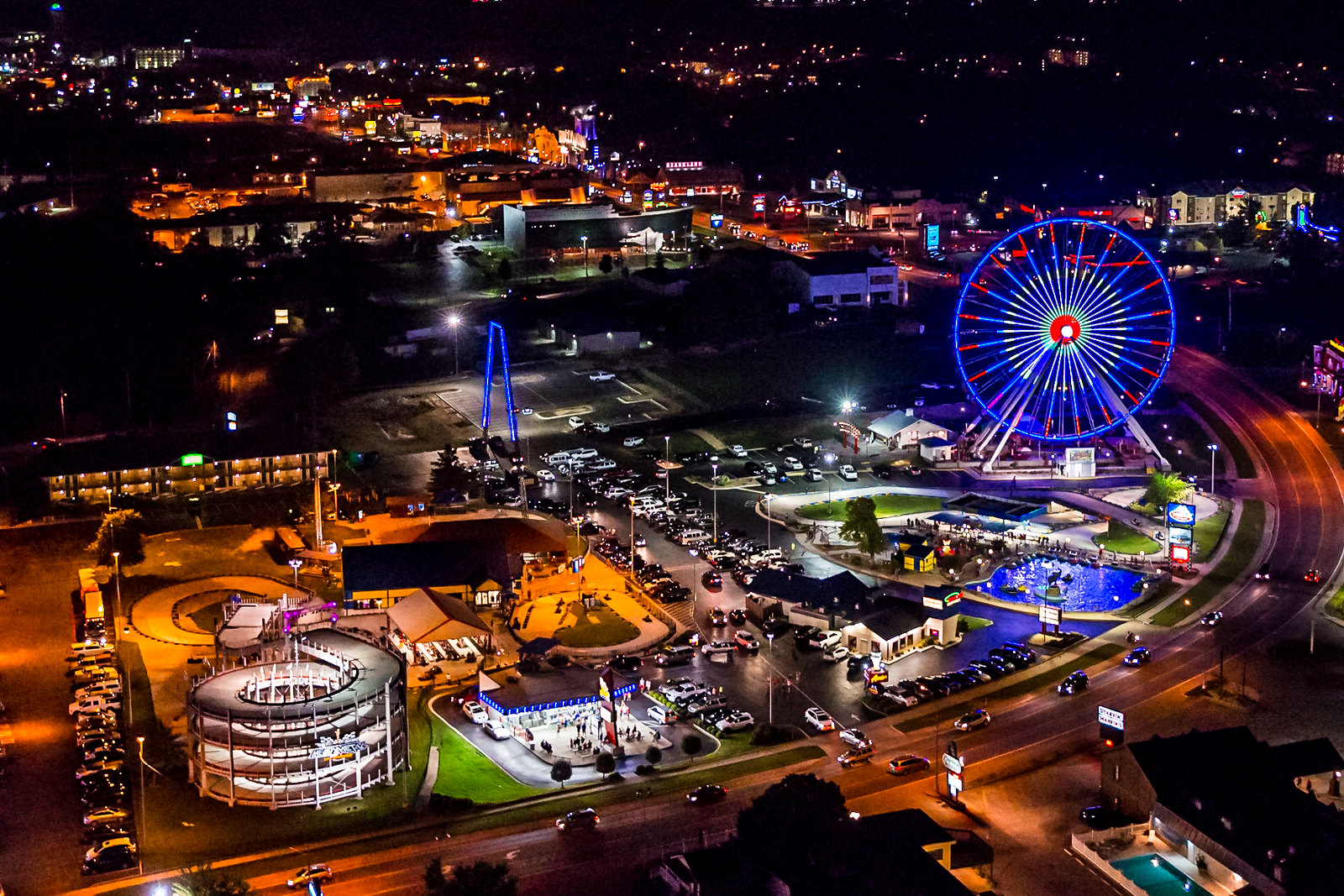 Branson at night