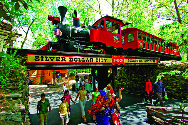 Silver Dollar City theme park in Branson Missouri with Summer Celebration festival in late June
