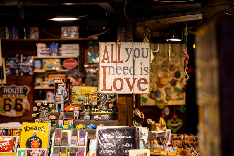 Retro collectibles and vintage items displayed at The Classy Flea in downtown Branson